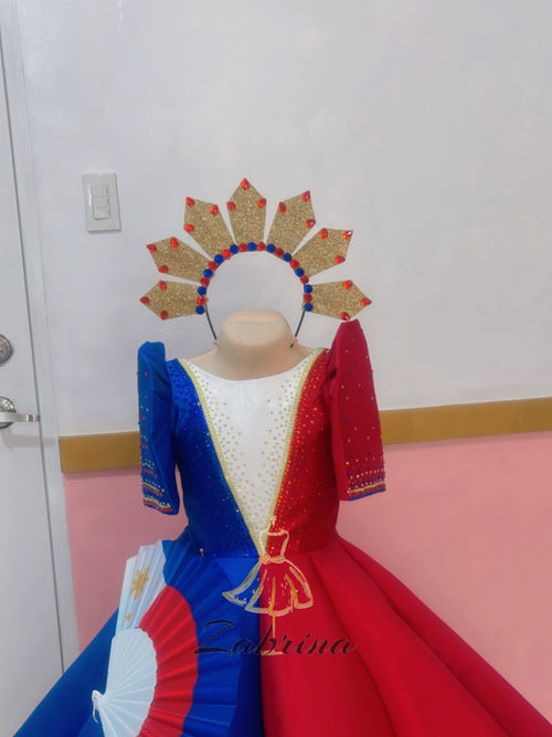 Filipiniana Gown Inspired by Philippines Flag