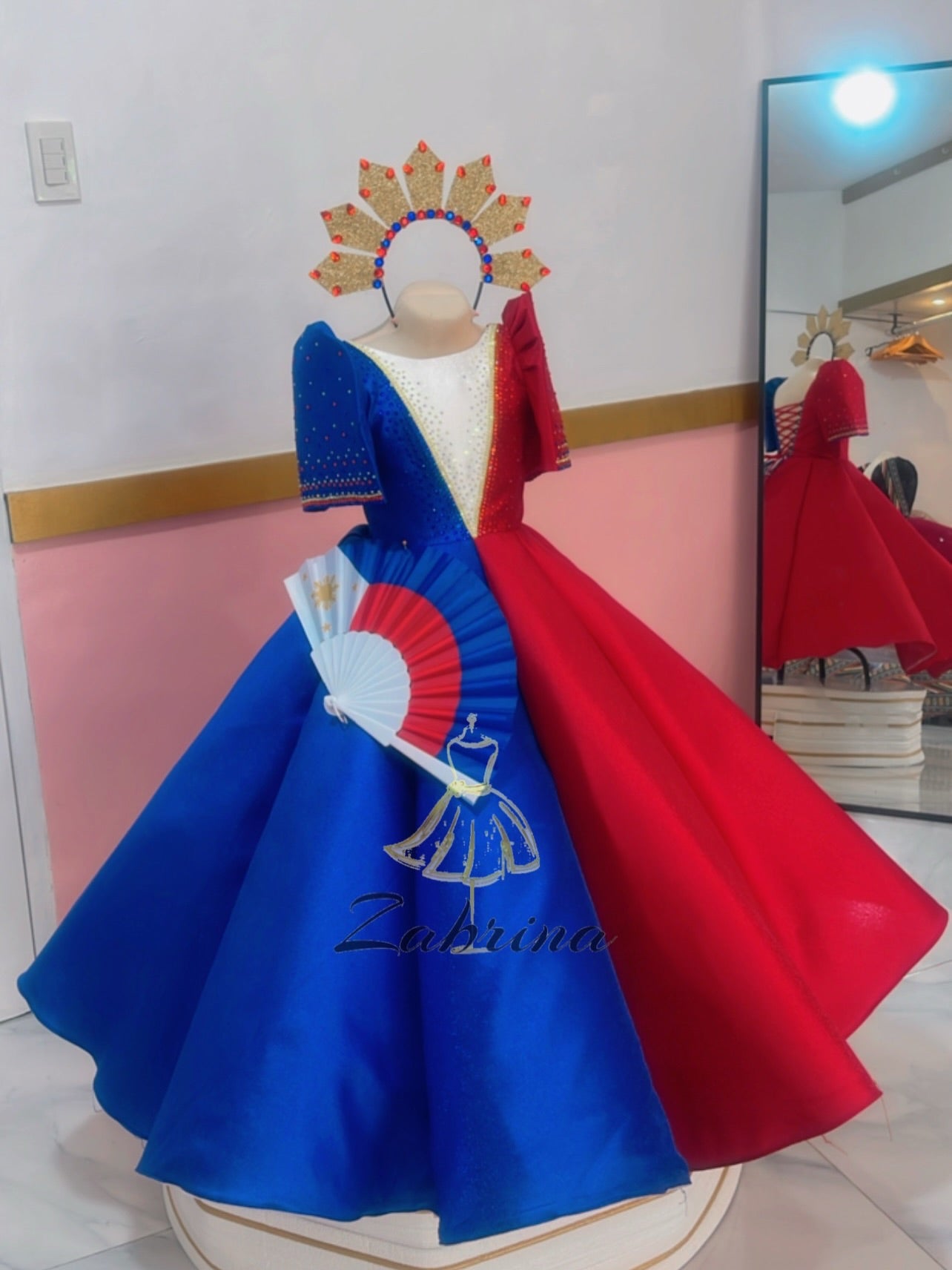 Filipiniana Gown Inspired by Philippines Flag