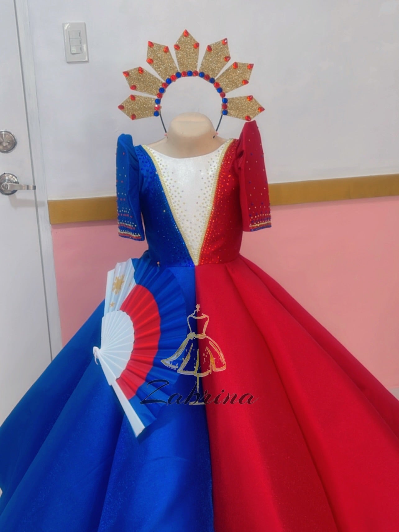 Filipiniana Gown Inspired by Philippines Flag